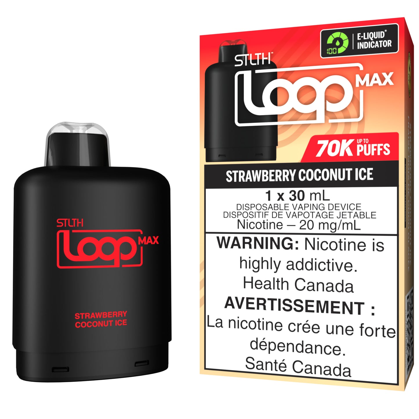 STLTH LOOP MAX 70K Pod Pack Strawberry Coconut Ice