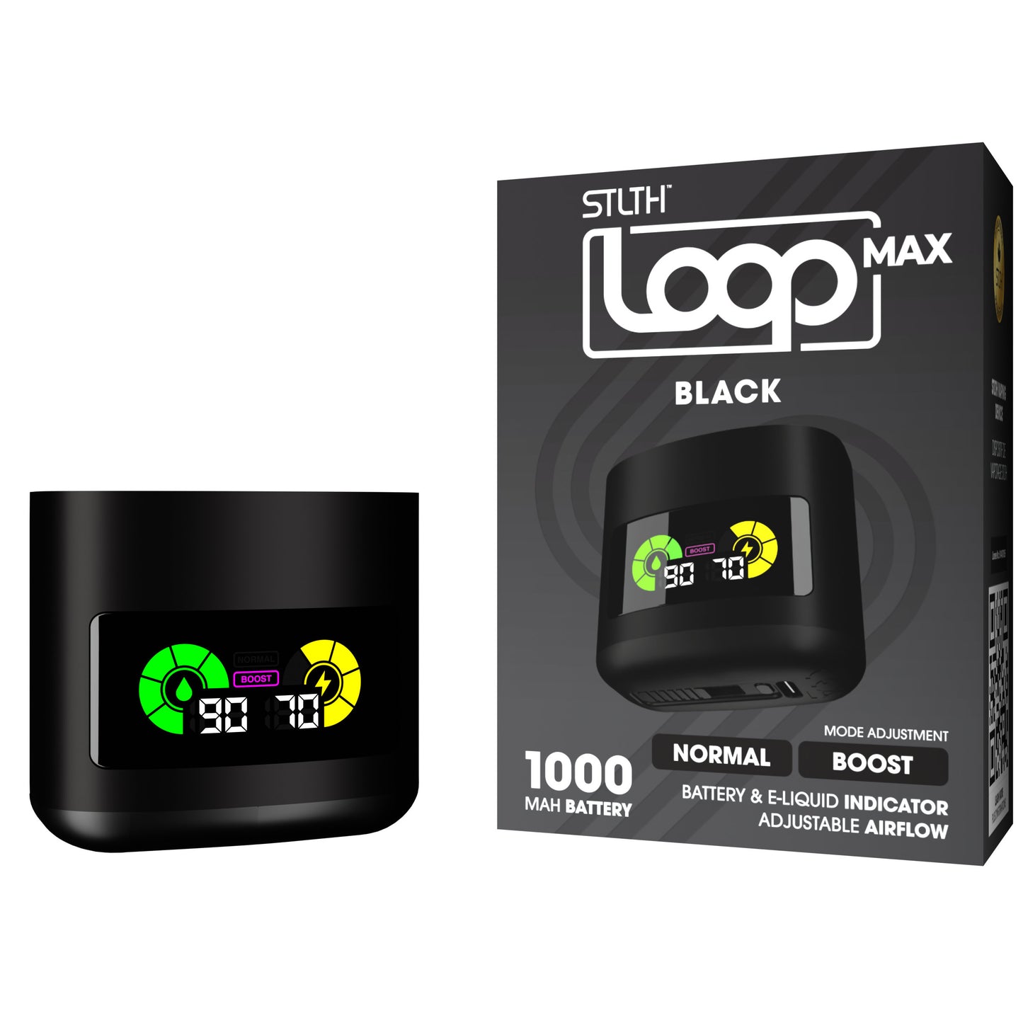 STLTH LOOP MAX Device Kit Package Black 1000mAh