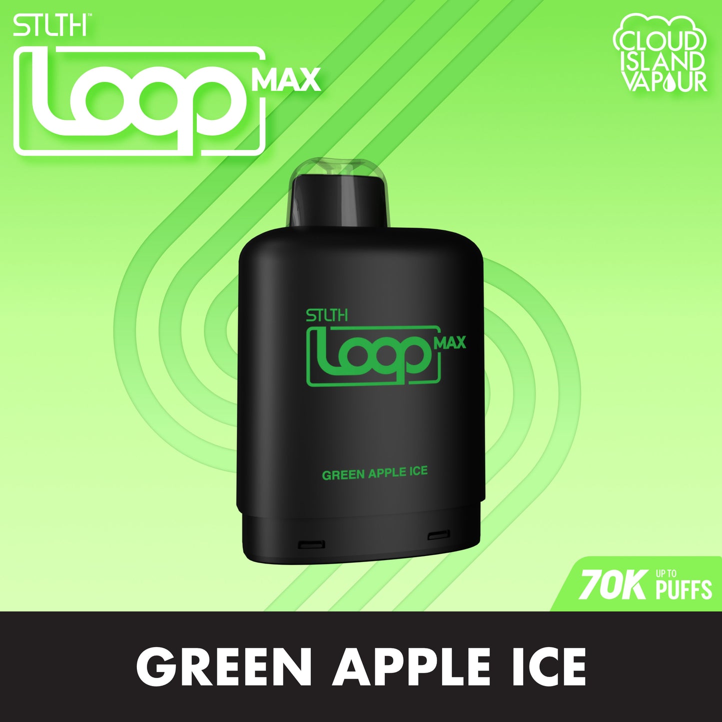STLTH LOOP MAX Pod Pack Green Apple Ice