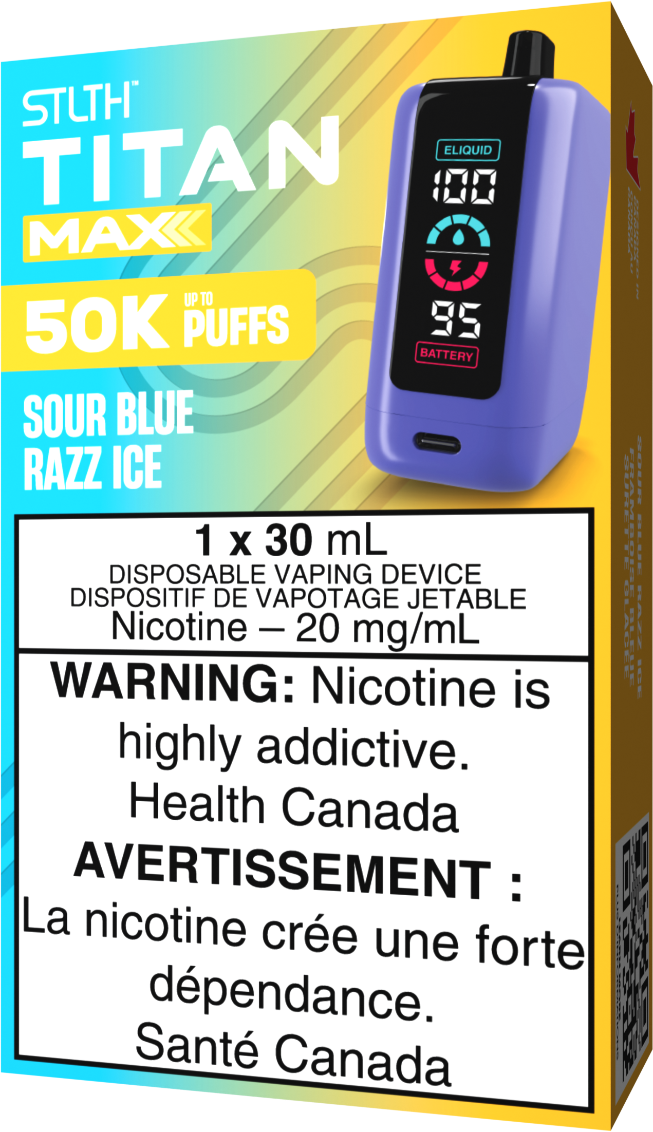 STLTH TITAN MAX Disposable Sour Blue Razz Ice