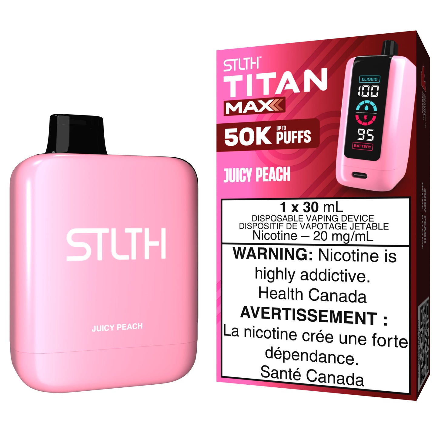 STLTH TITAN MAX Disposable Vape Juicy Peach