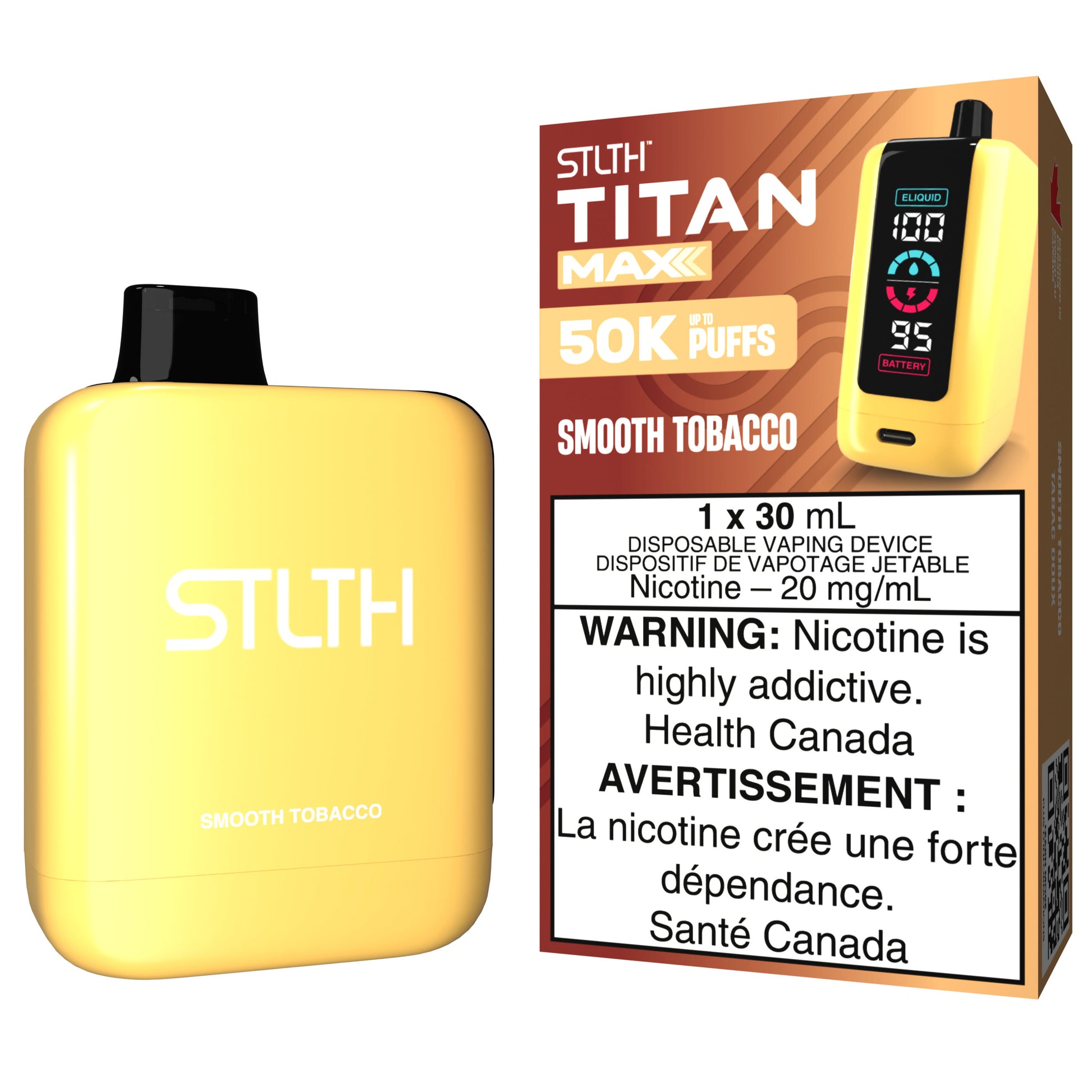 STLTH TITAN MAX Disposable Vape Smooth Tobacco