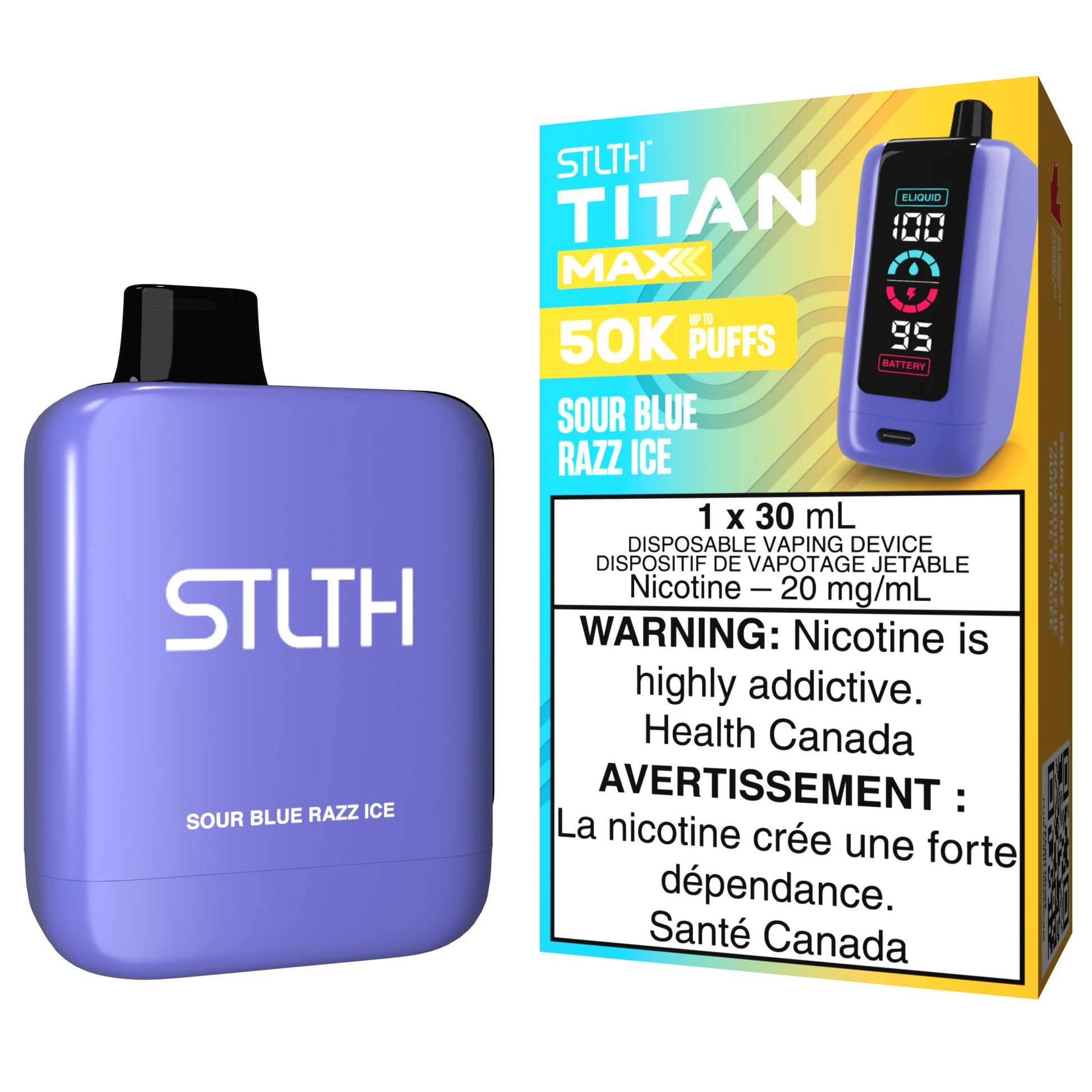 STLTH TITAN MAX Disposable Vape Sour Blue Razz Ice