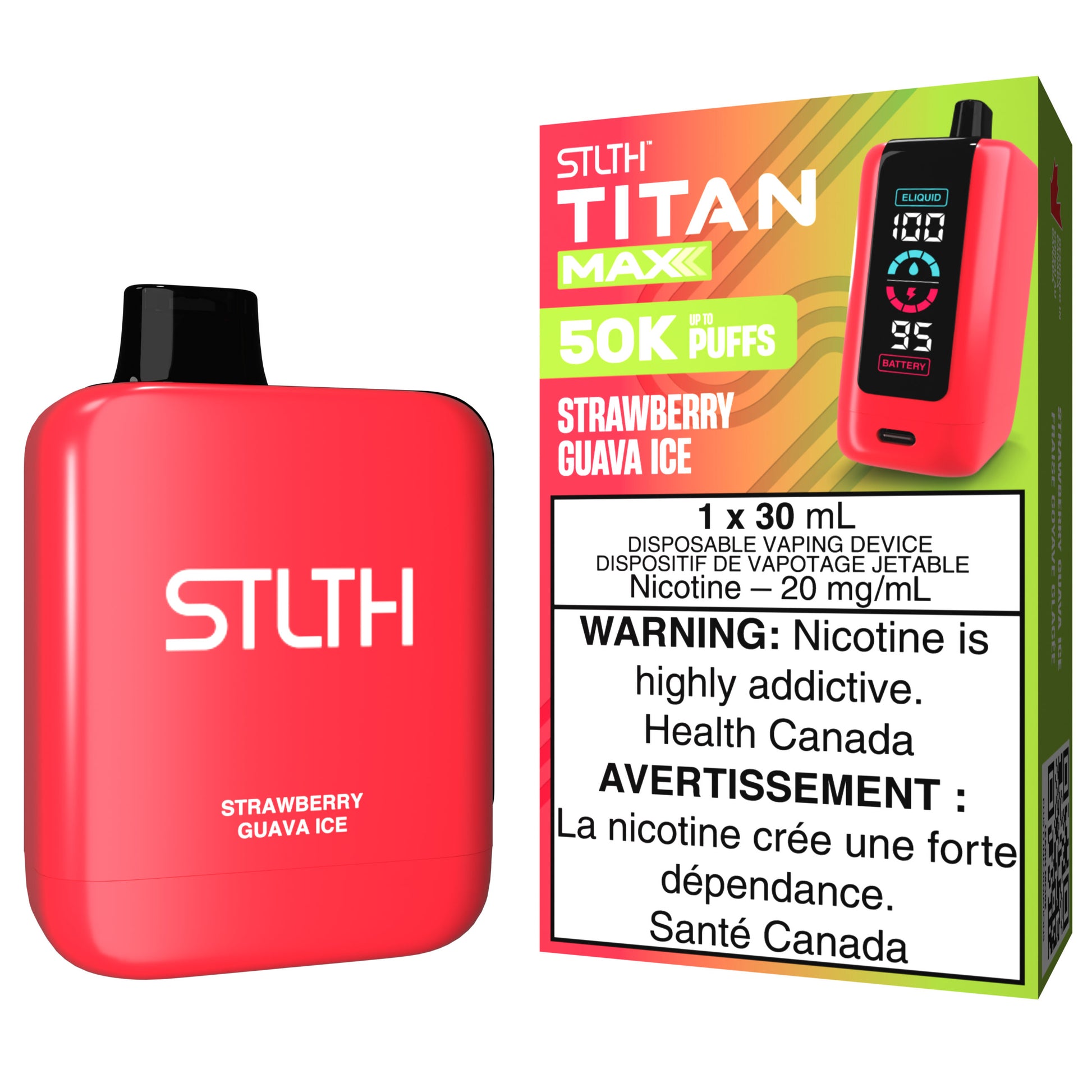 STLTH TITAN MAX Disposable Vape Strawberry Guava Ice