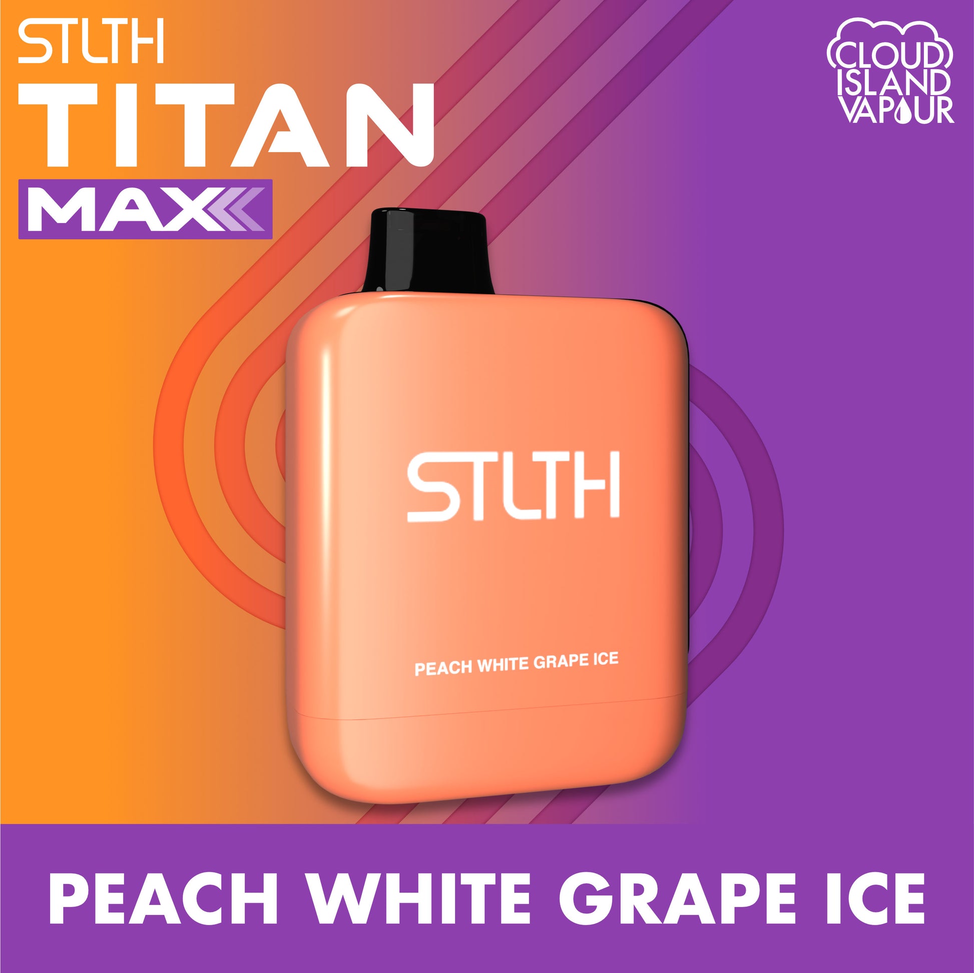 STLTH TITAN MAX Peach White Grape Ice