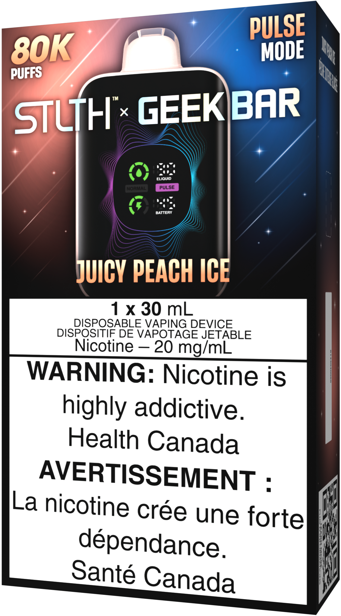 STLTH X GEEK BAR Disposable Juicy Peach Ice