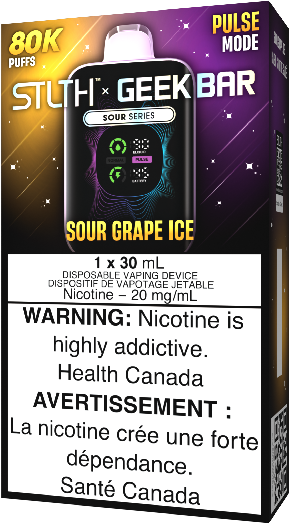 STLTH X GEEK BAR Disposable Sour Grape Ice