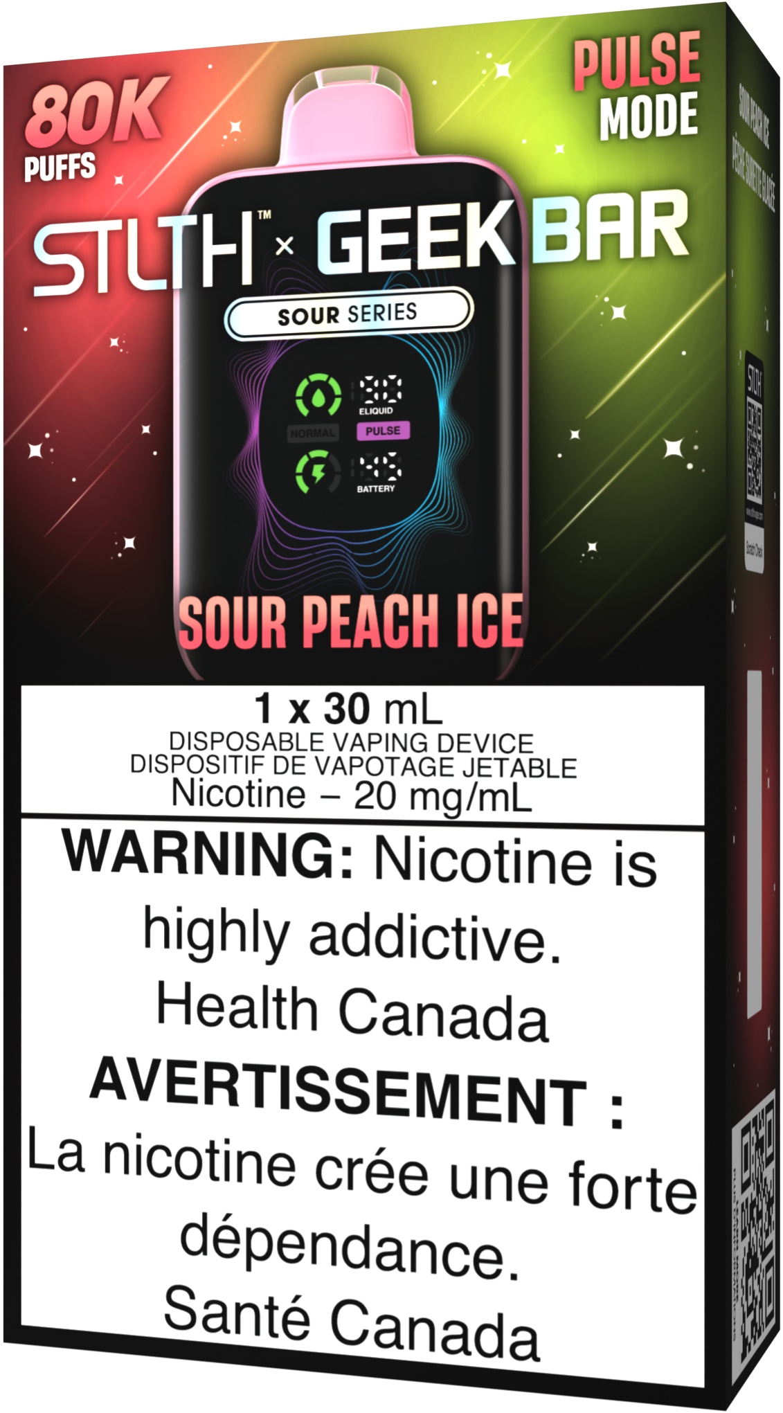 STLTH X GEEK BAR Disposable Sour Peach Ice