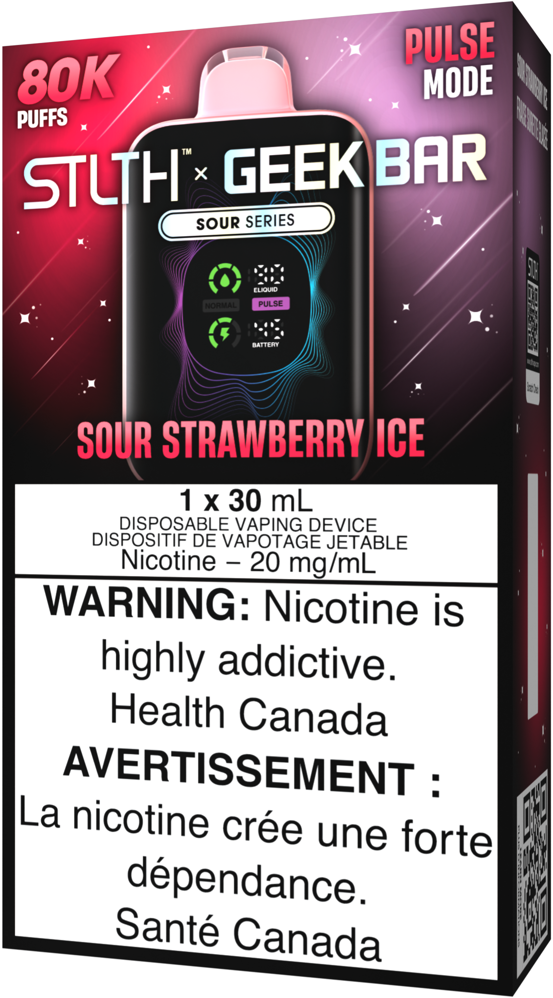 STLTH X GEEK BAR Disposable Sour Strawberry Ice