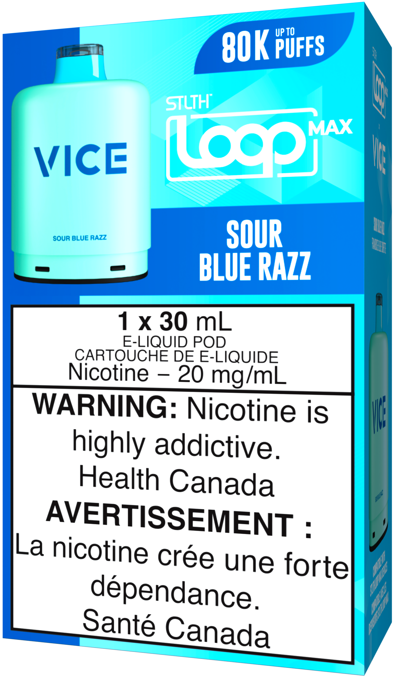 Sour Blue Razz STLTH LOOP MAX X VICE Pod Pack