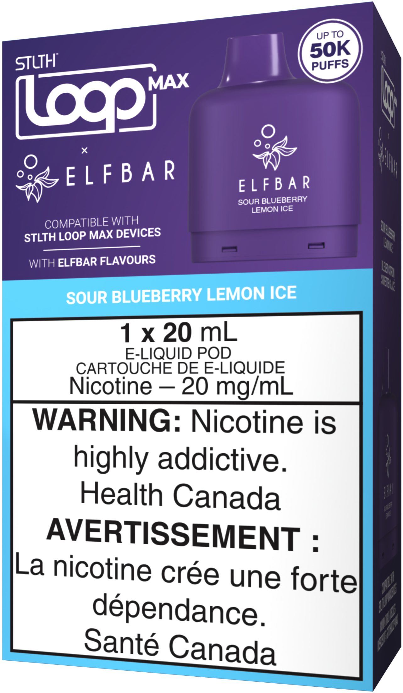 Sour Blueberry Lemon Ice STLTH LOOP MAX X ELFBAR Pod Pack