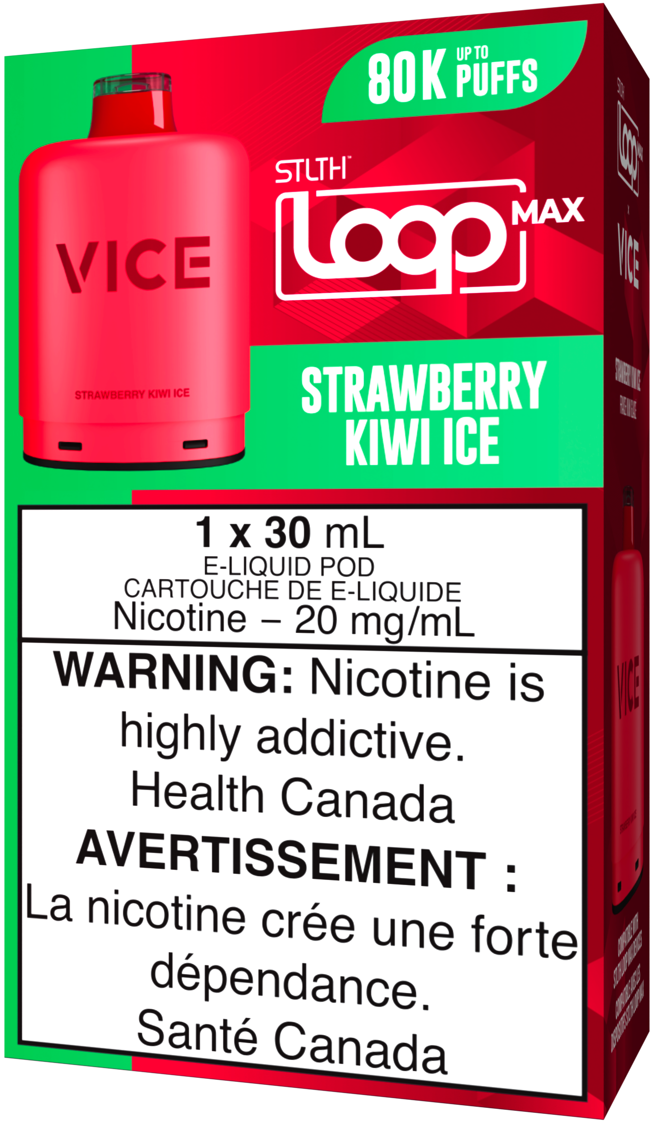 Strawberry Kiwi Ice STLTH LOOP MAX X VICE Pod Pack