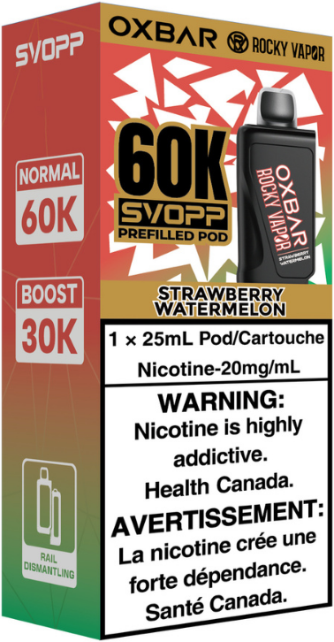 Strawberry Watermelon Rocky Vapor Oxbar Svopp 60K