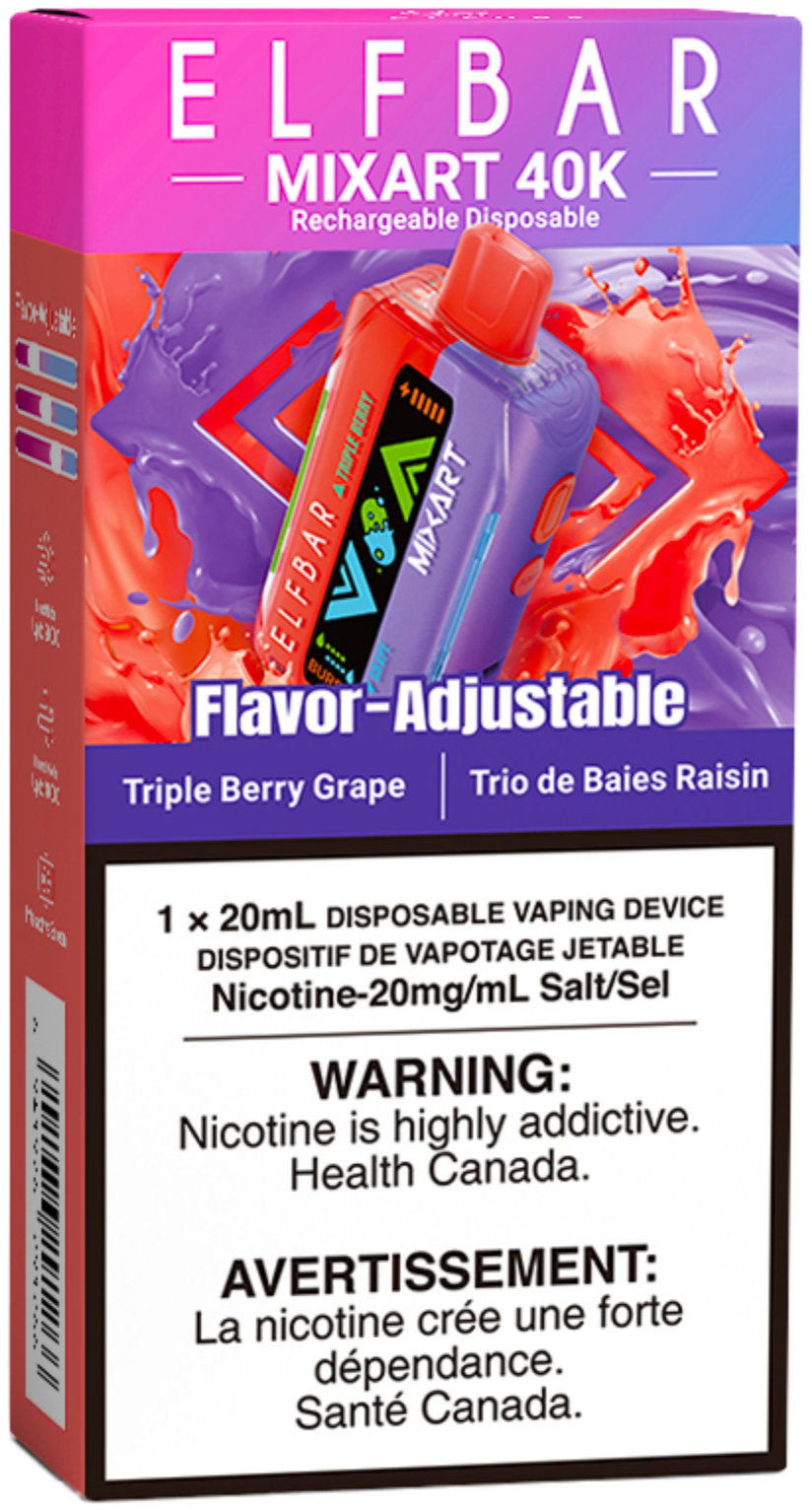 Triple Berry Grape ELF BAR MIXART 40K Disposable