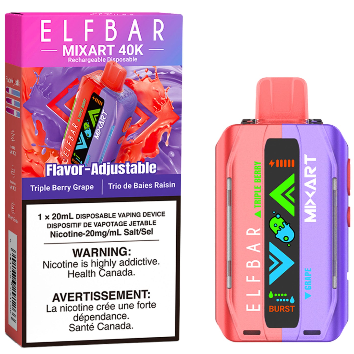 Triple Berry Grape ELF BAR MIXART 40K