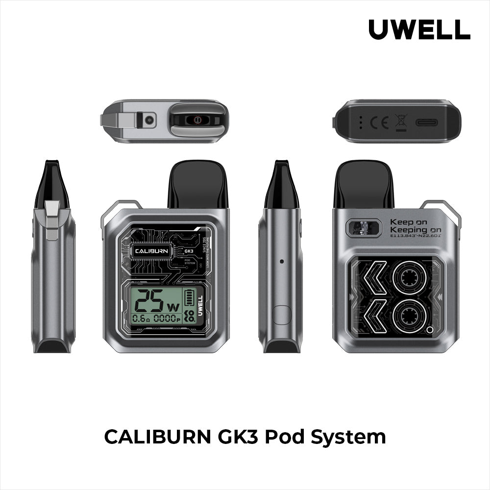 UWELL Caliburn GK3 Pod Kit Device perspectives