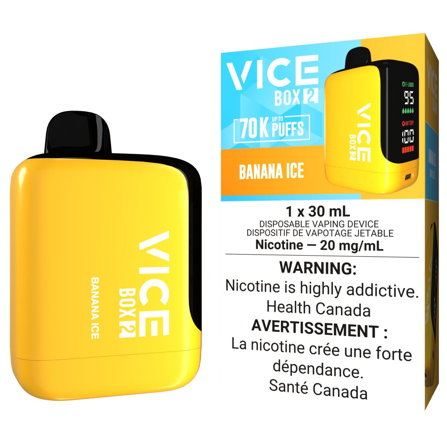 VICE BOX 2 70K Disposable Vape Banana Ice