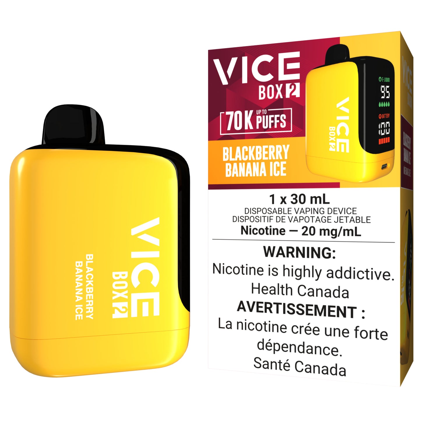VICE BOX 2 70K Disposable Vape Blackberry Banana Ice