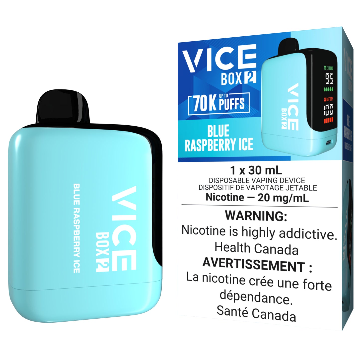 VICE BOX 2 70K Disposable Vape Blue Raspberry Ice