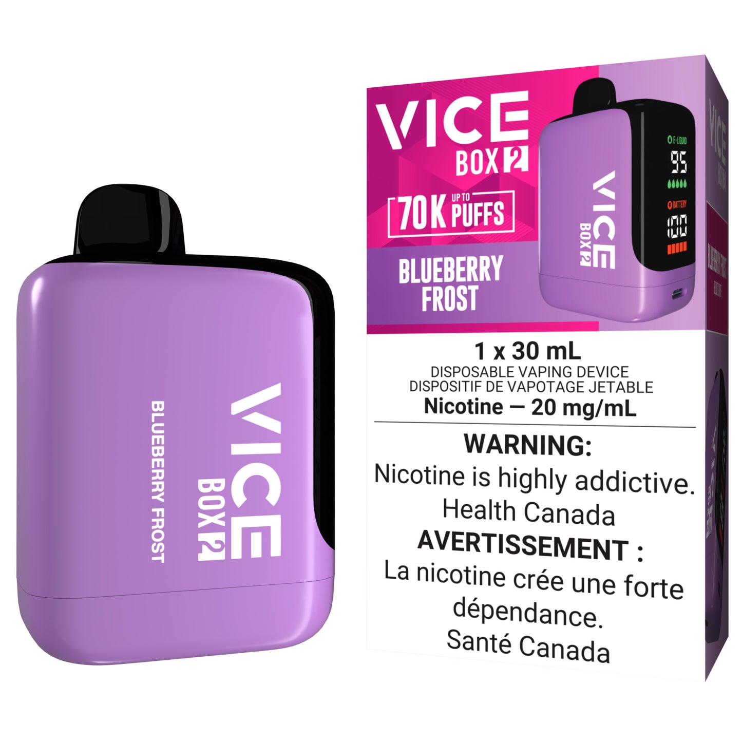 VICE BOX 2 70K Disposable Vape Blueberry Frost