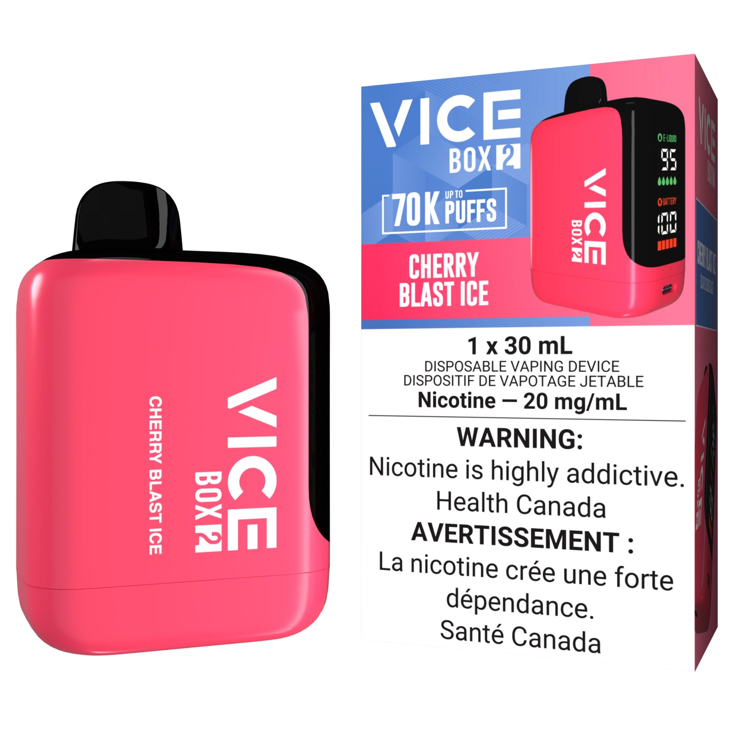 VICE BOX 2 70K Disposable Vape Cherry Blast Ice
