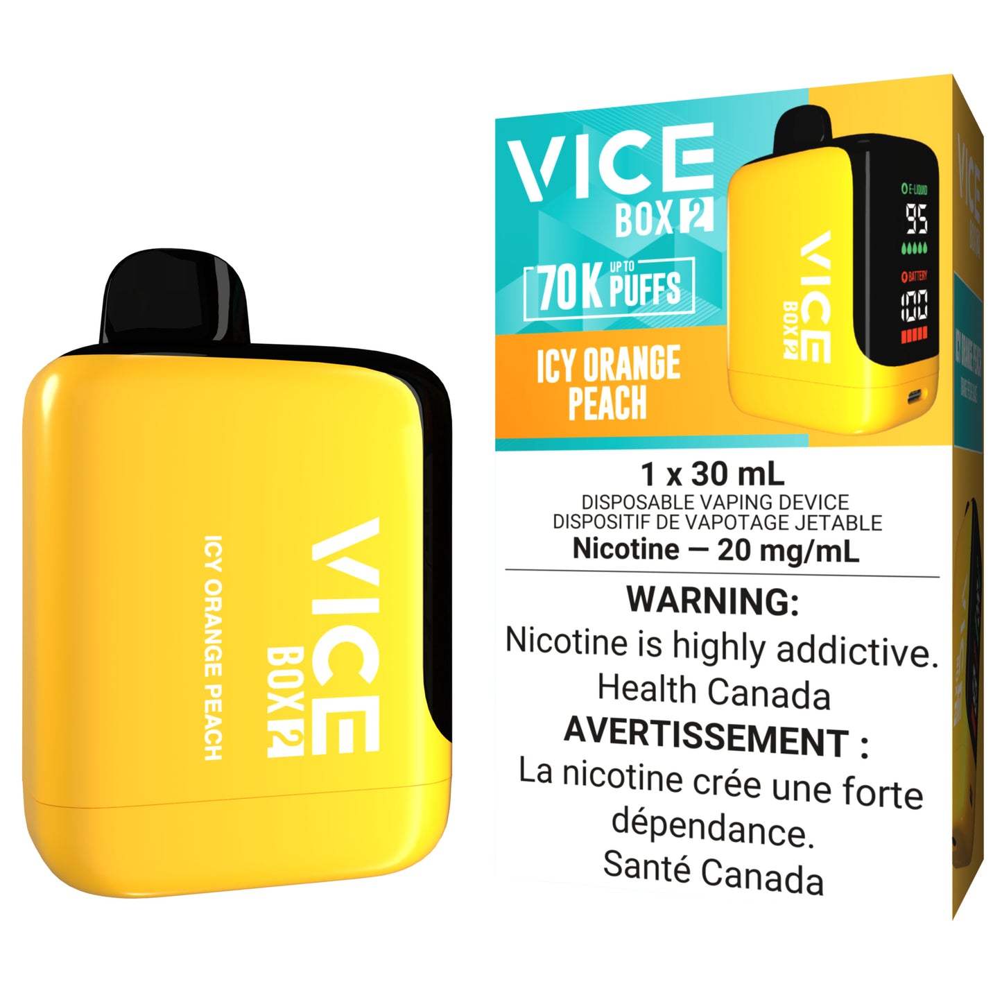 VICE BOX 2 70K Disposable Vape Icy Orange Peach