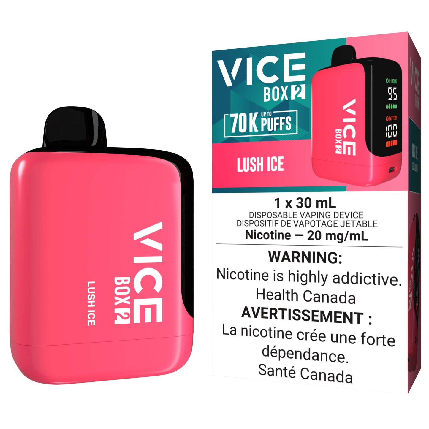 VICE BOX 2 70K Disposable Vape Lush Ice