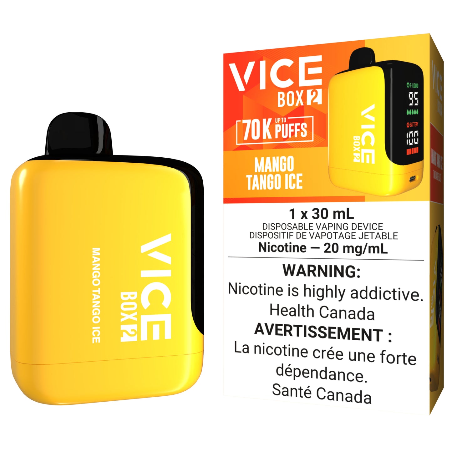 VICE BOX 2 70K Disposable Vape Mango Tango Ice