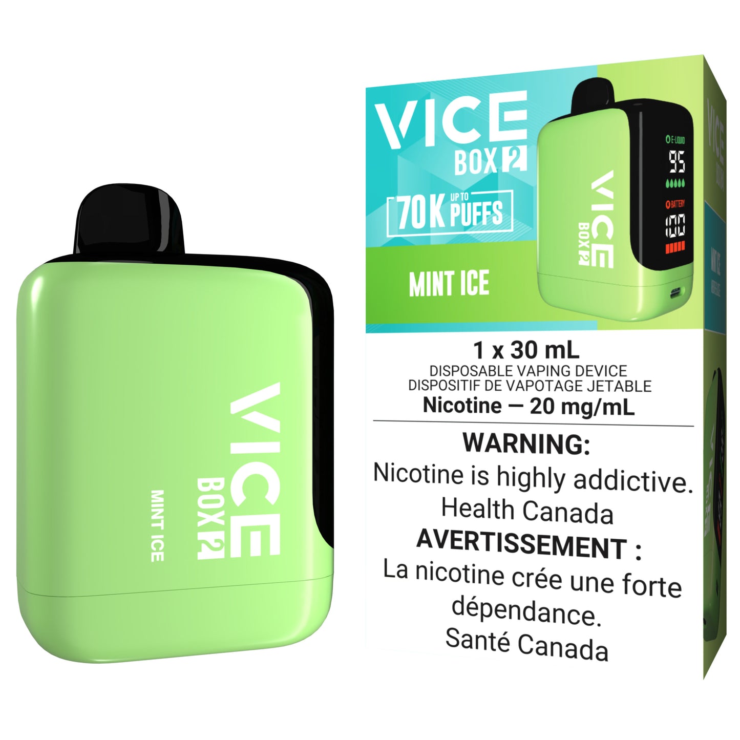 VICE BOX 2 70K Disposable Vape Mint Ice