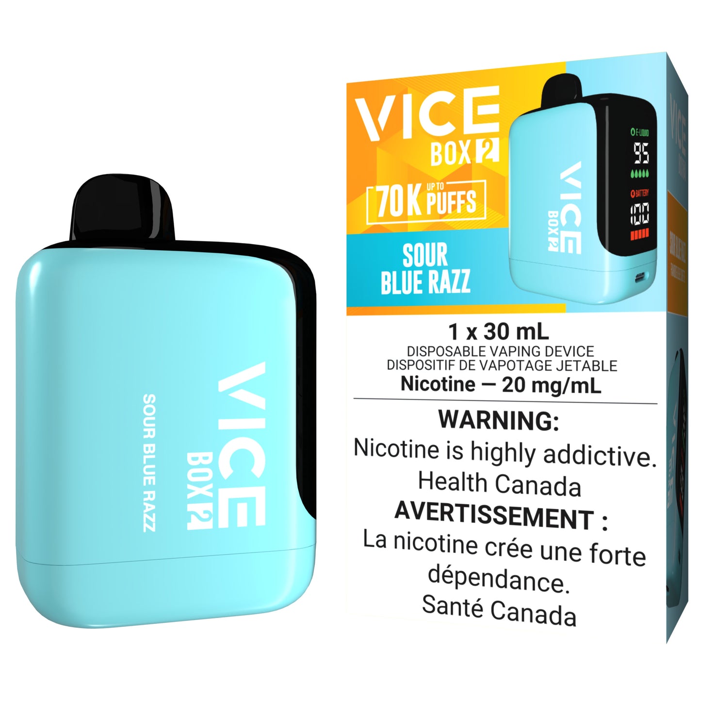VICE BOX 2 70K Disposable Vape Sour Blue Razz