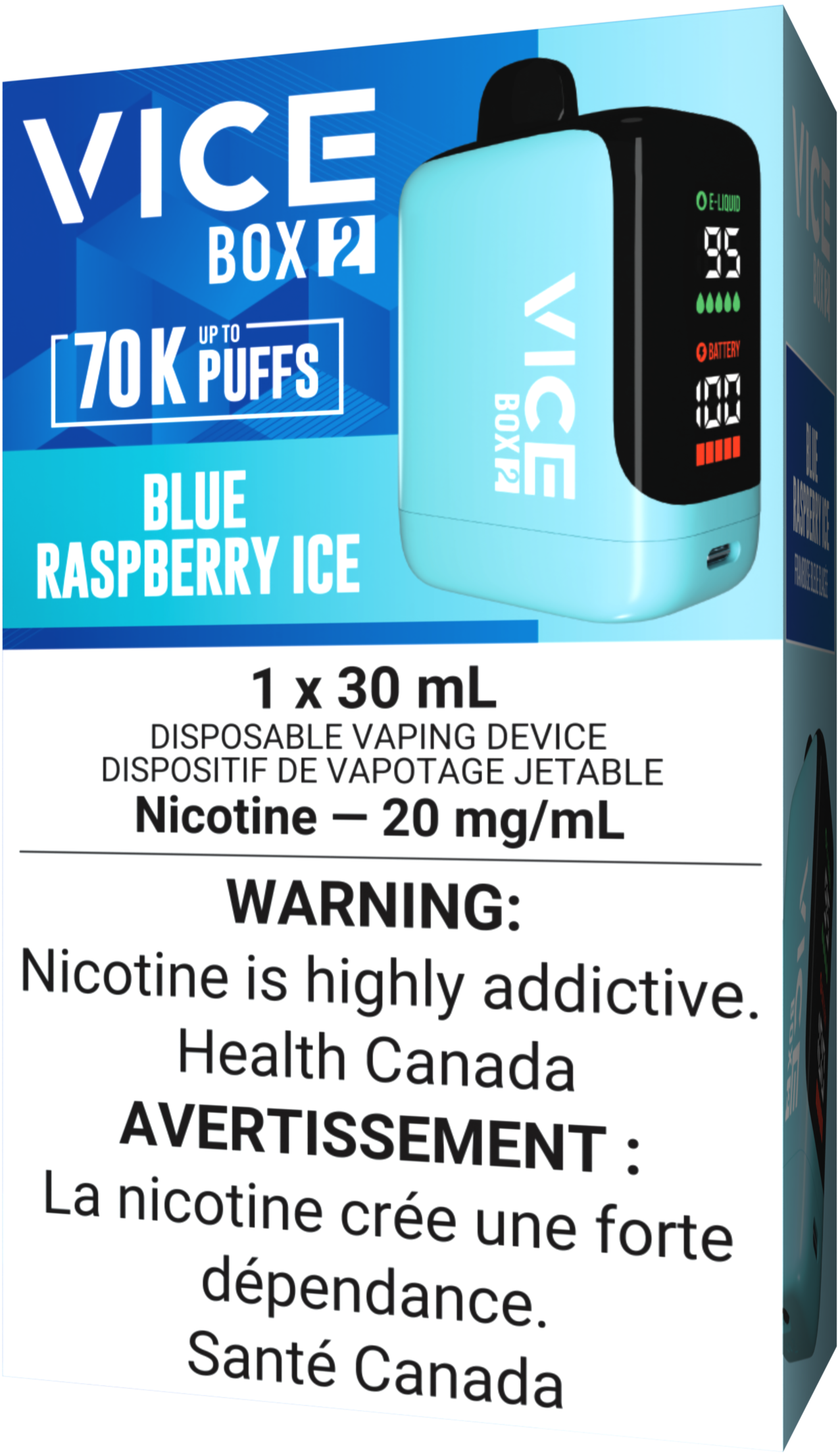 VICE BOX 2 70K Vape Blue Raspberry Ice