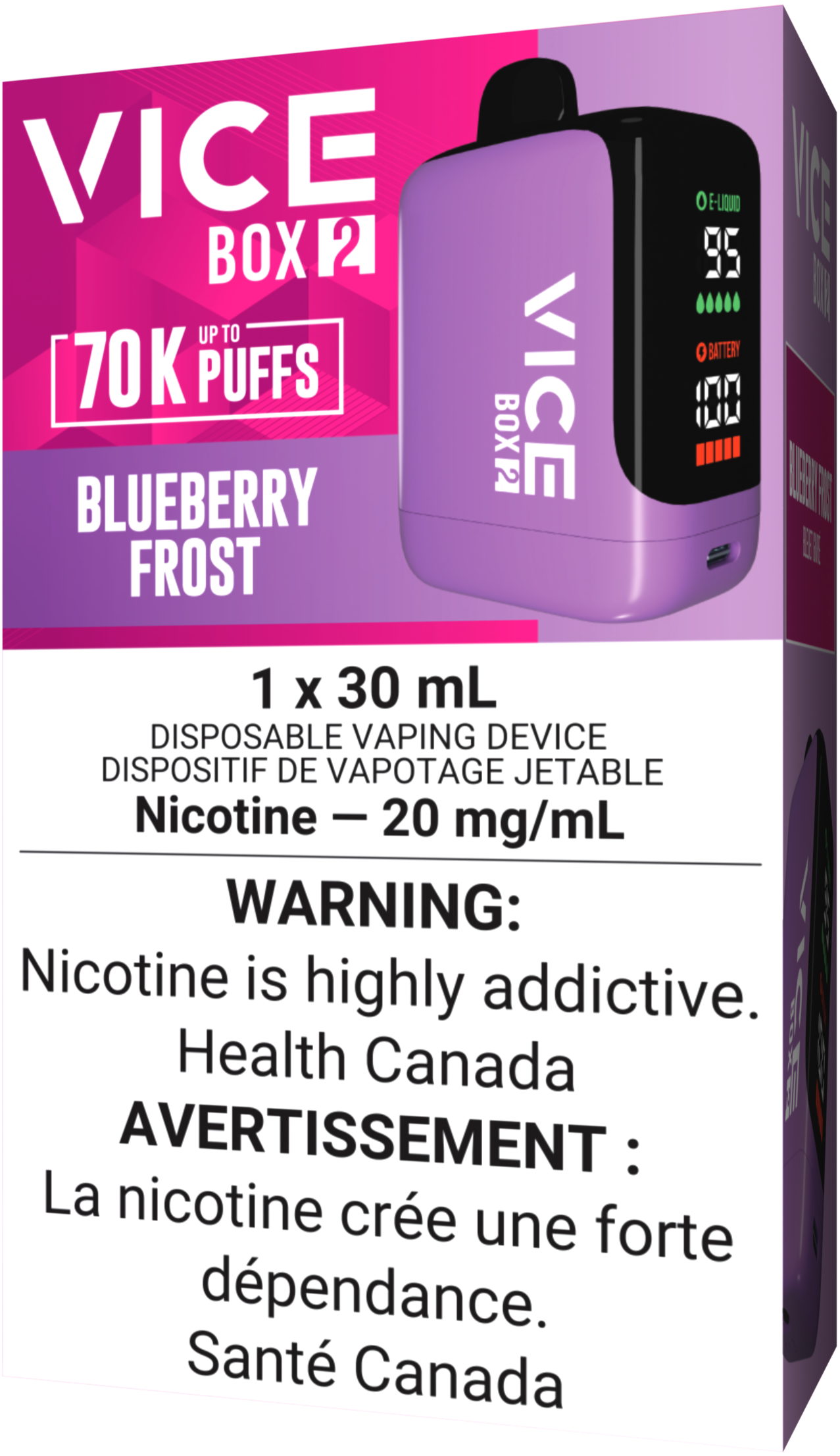 VICE BOX 2 70K Vape Blueberry Frost