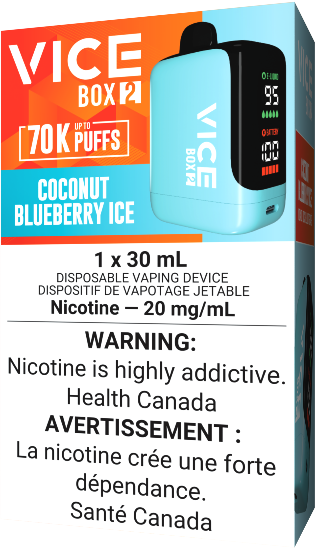 VICE BOX 2 70K Vape Coconut Blueberry Ice