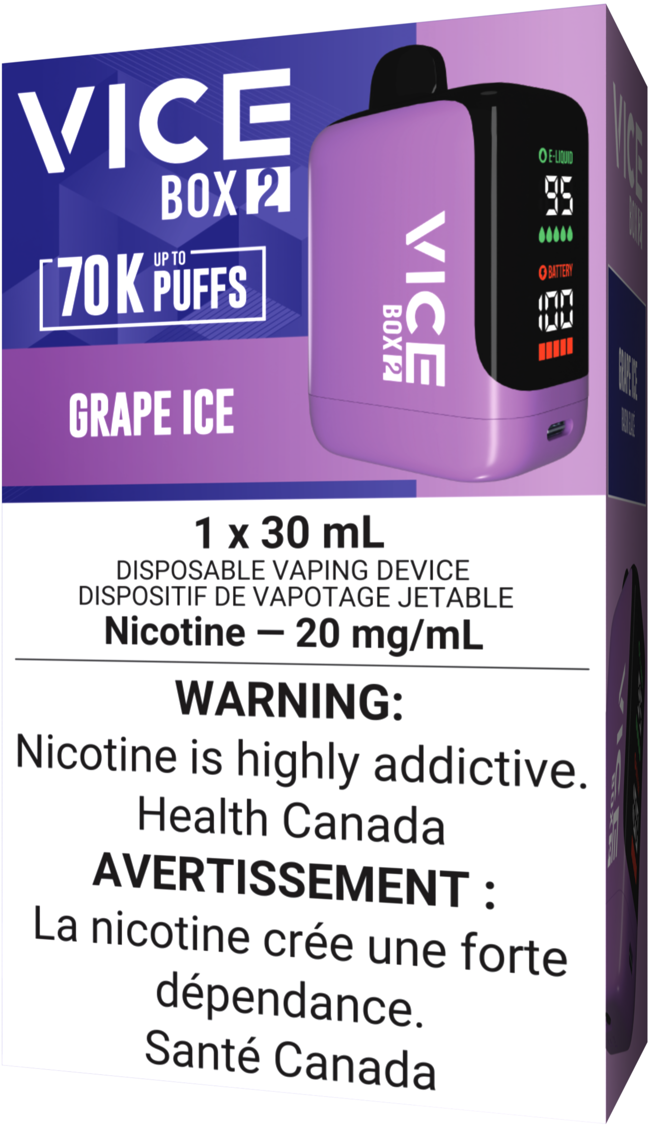 VICE BOX 2 70K Vape Grape Ice
