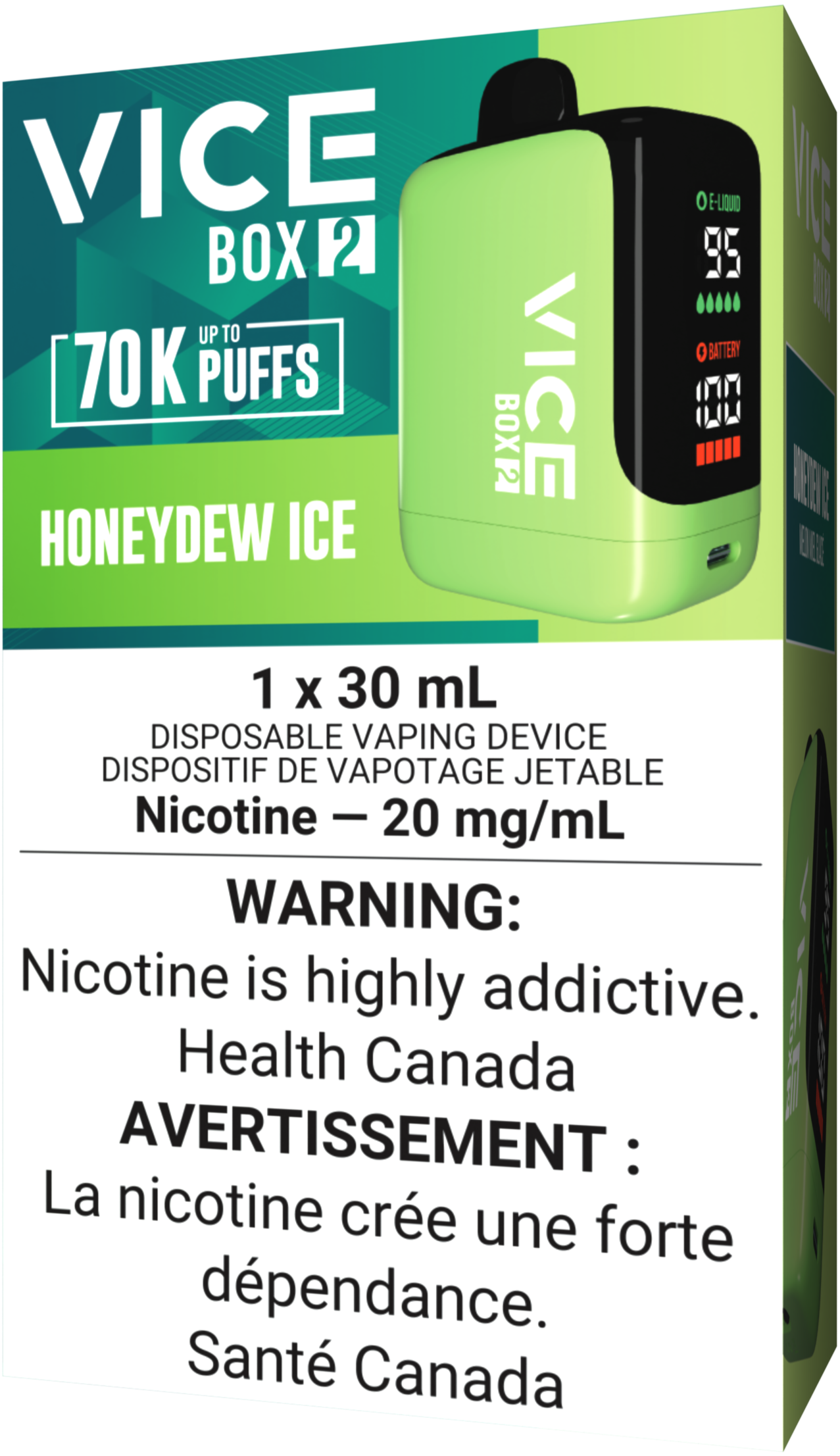 VICE BOX 2 70K Vape Honeydew Ice