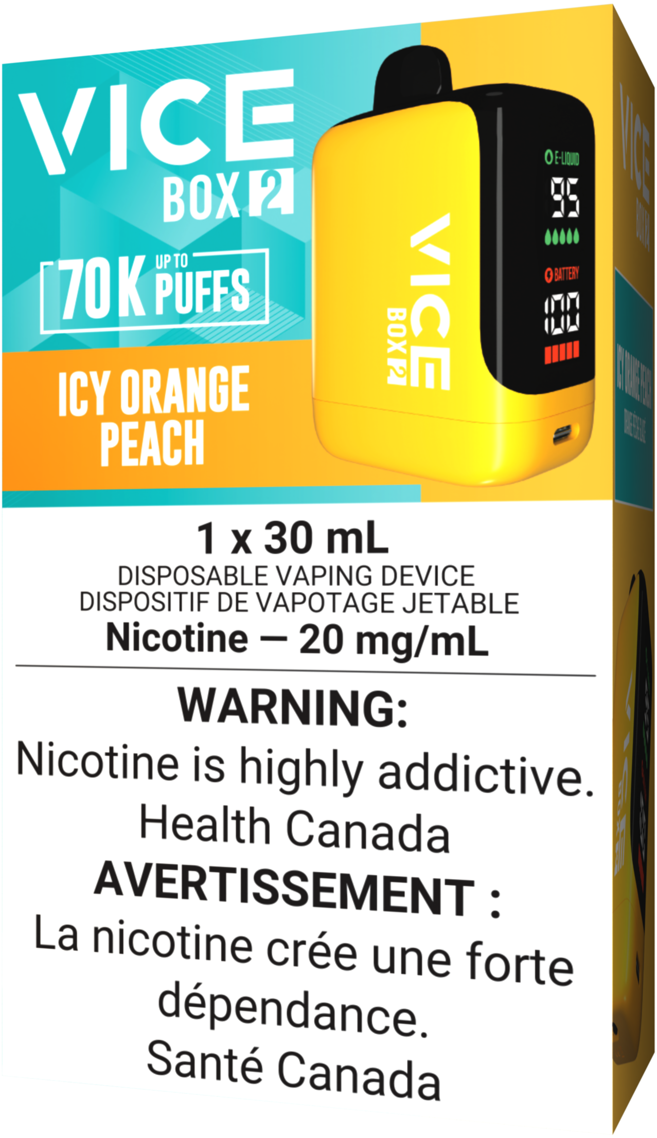 VICE BOX 2 70K Vape Icy Orange Peach