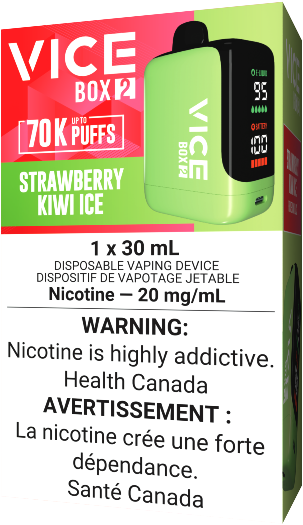VICE BOX 2 70K Vape Strawberry Kiwi Ice