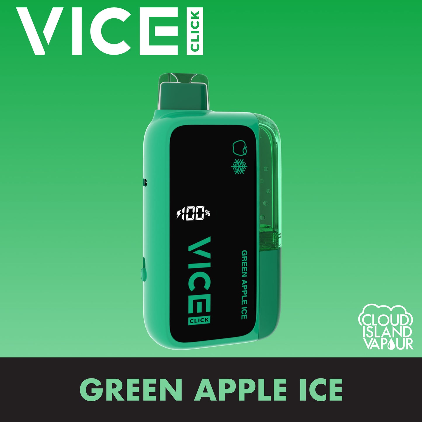 VICE CLICK Disposable Vape Green Apple Ice