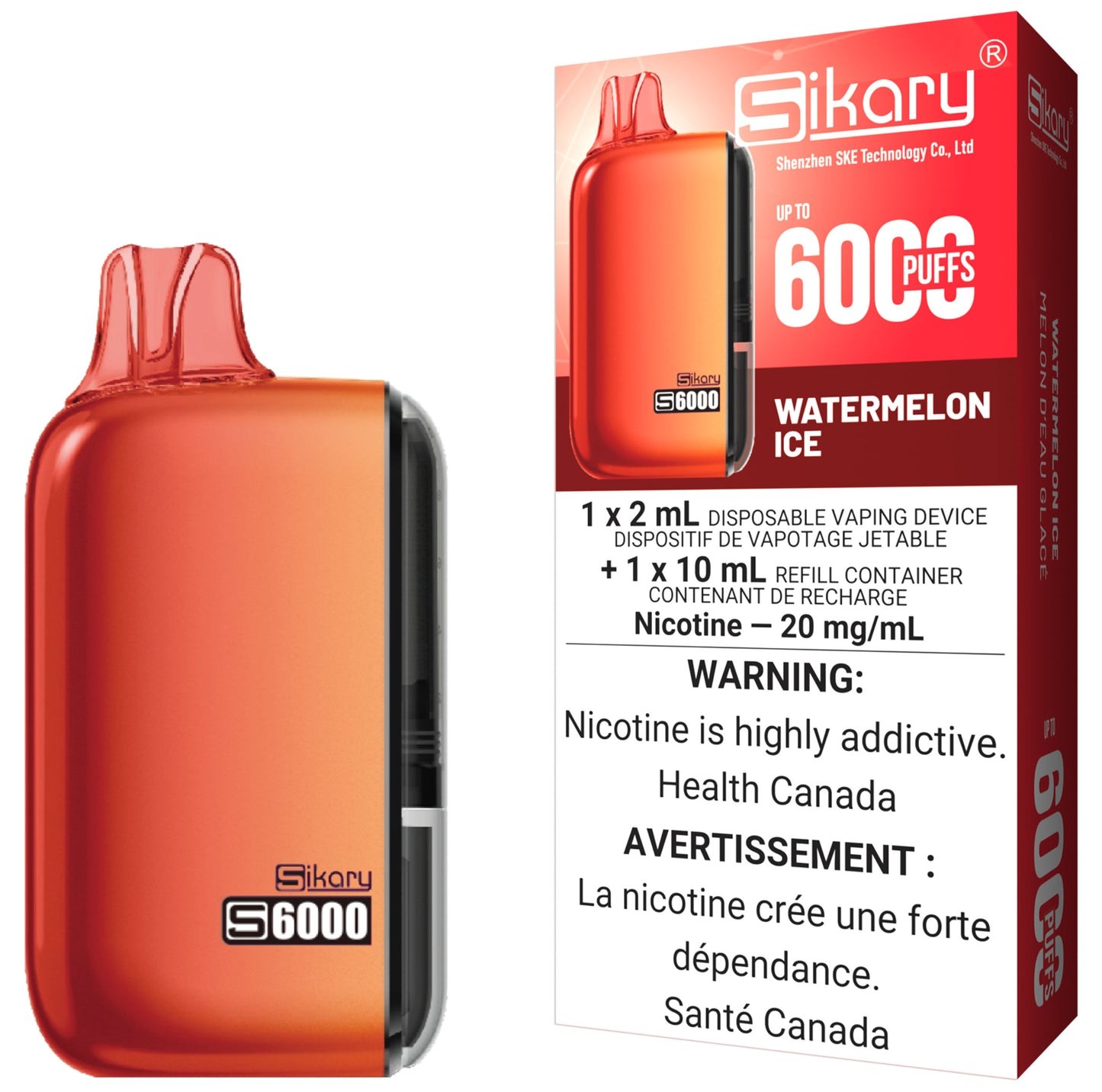 Watermelon Ice SIKARY S6000 Disposable Vape