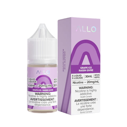 ALLO Salt E-Liquid 30ml bottle 20mg nicotine strength flavour Grape Ice