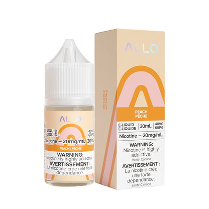 ALLO Salt E-Liquid 30ml bottle 20mg nicotine strength flavour Peach