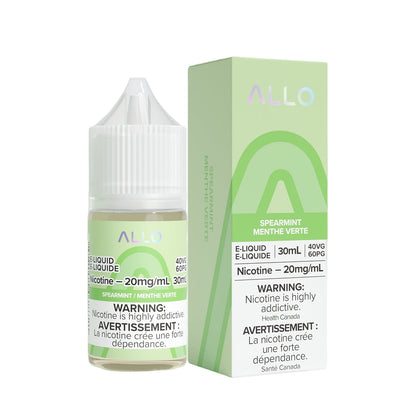 ALLO Salt E-Liquid 30ml bottle 20mg nicotine strength flavour Spearmint