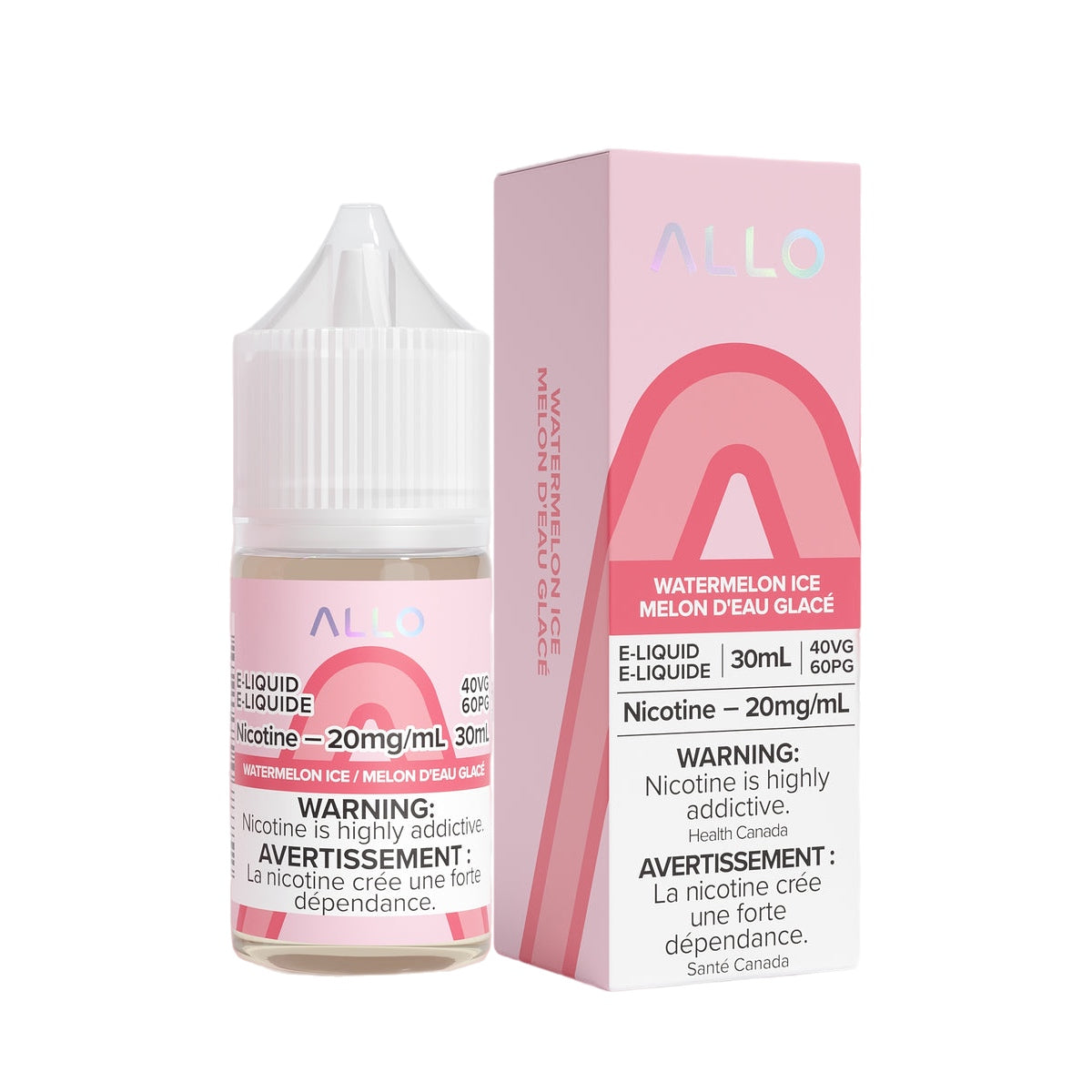 ALLO Salt E-Liquid 30ml bottle 20mg nicotine strength flavour Watermelon Ice