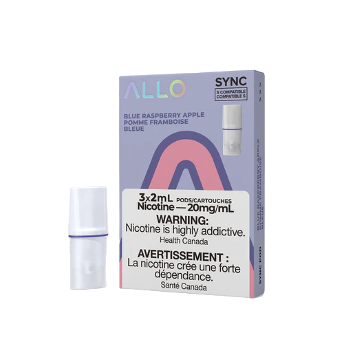 ALLO Sync vape Pods package 3-pack Blue Raspberry Apple