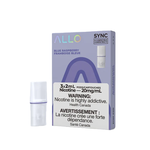 ALLO Sync vape Pods package 3-pack Blue Raspberry