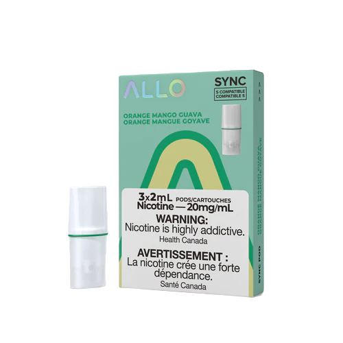 ALLO Sync vape Pods package 3-pack Orange Mango Guava