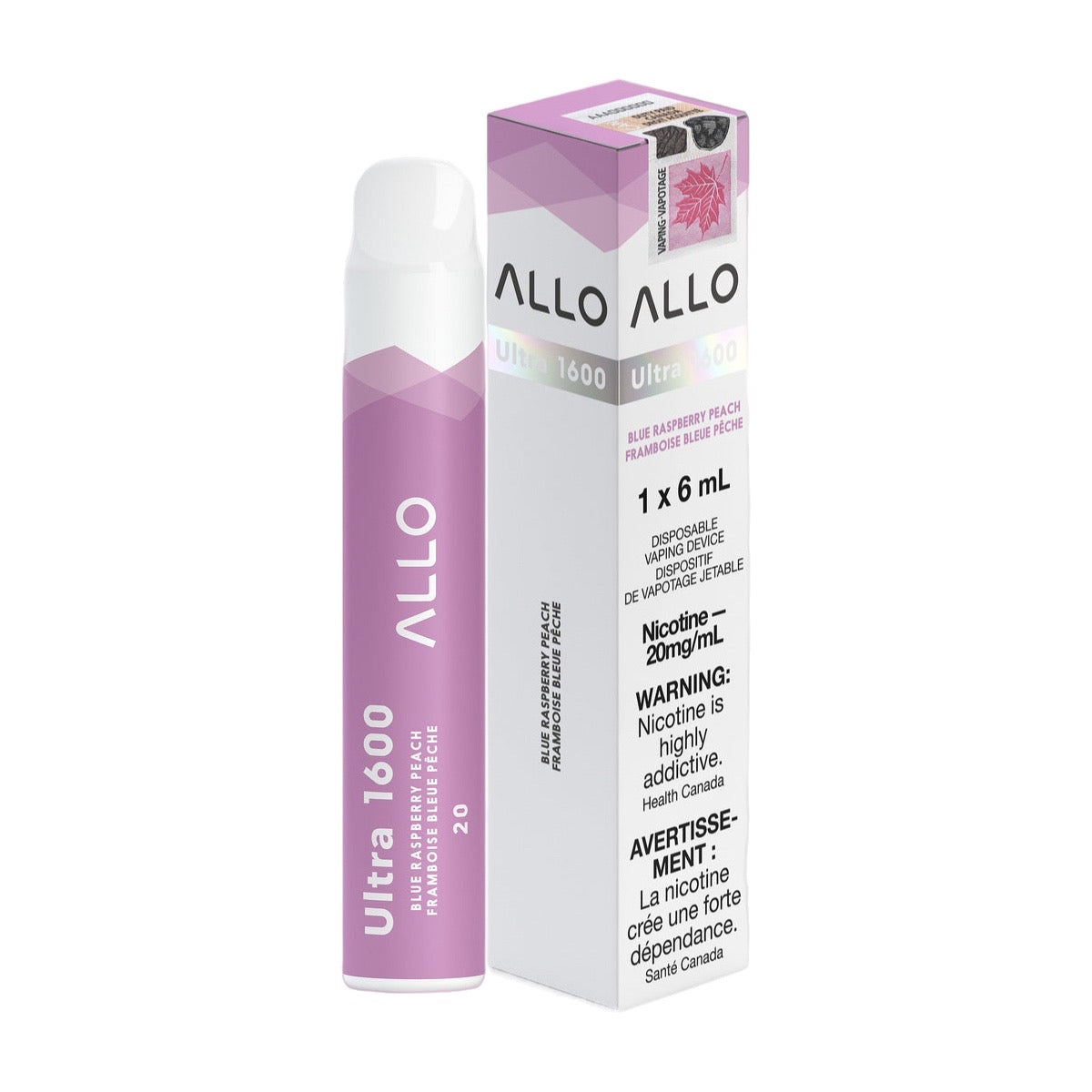 ALLO Ultra 1600 Disposable Vape - Blue Raspberry Peach