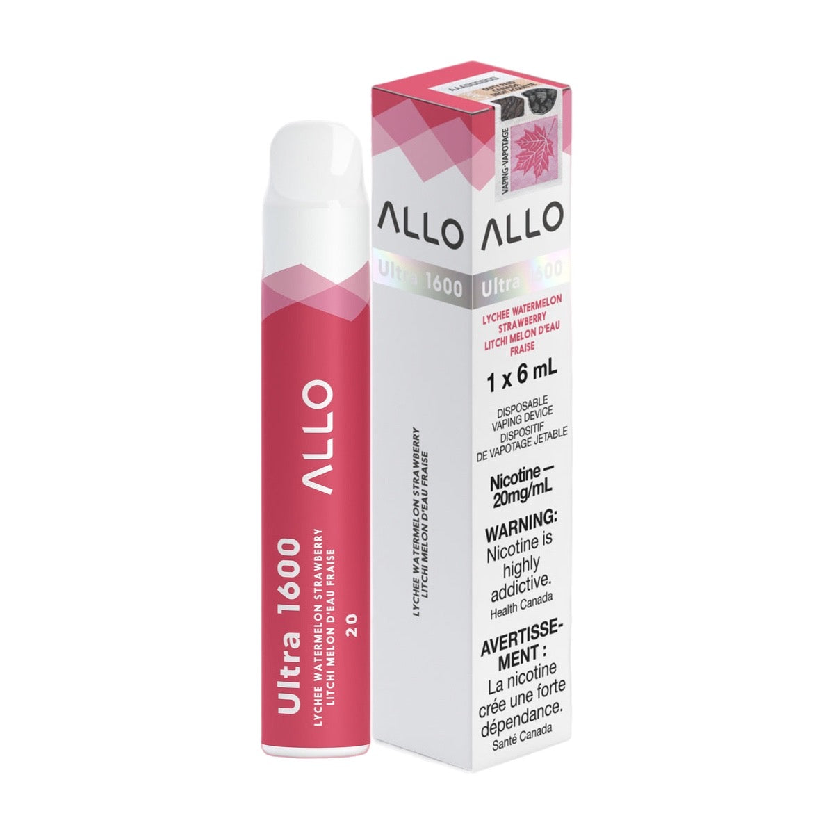 ALLO Ultra 1600 Disposable Vape - Lychee Watermelon Strawberry