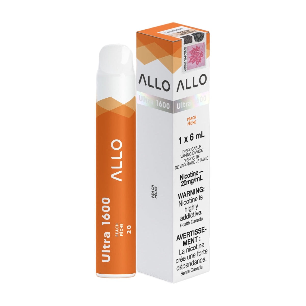 ALLO Ultra 1600 Disposable Vape - Peach