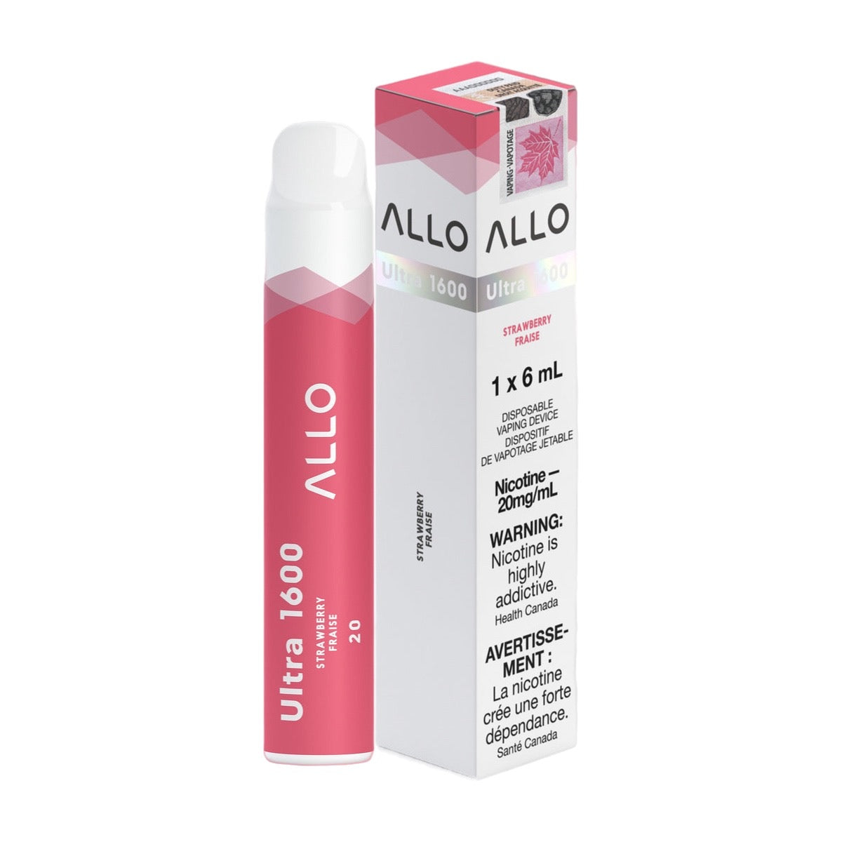 ALLO Ultra 1600 Disposable Vape - Strawberry